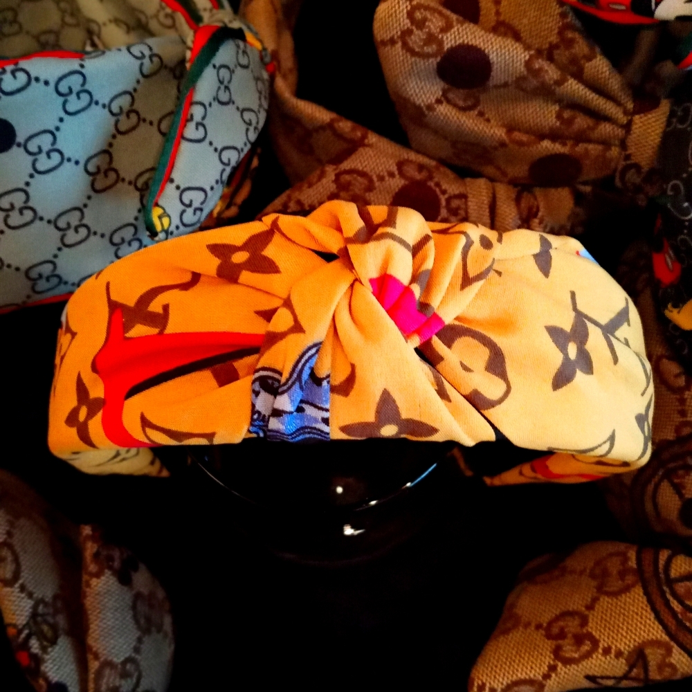 Pretty Mustard N Fushia Headband